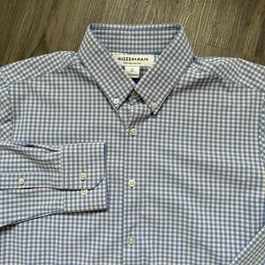 Mizzen + Main Shirt Small Trim Fit light Blue/Pink Check Performance Menswear